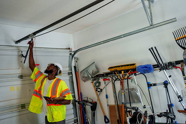 Professional Garage Door Panel Replacement technician working in Lake Station, IN